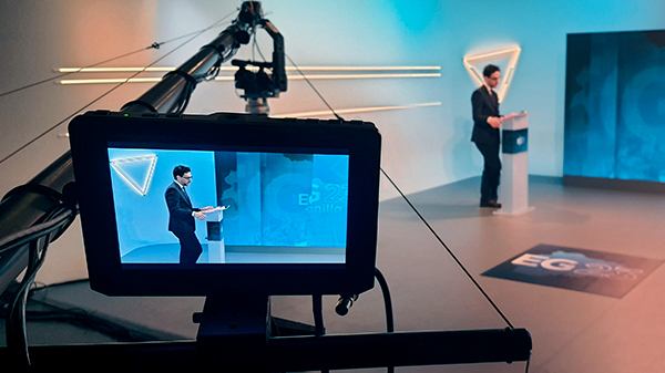 4k video forma part de l'equip dels debats electorals a Ràdio Televisió Andorra en les eleccions generals 2023.