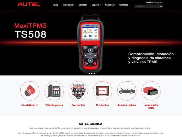 Nou web de AUTEL Ibérica creat per 4k video.